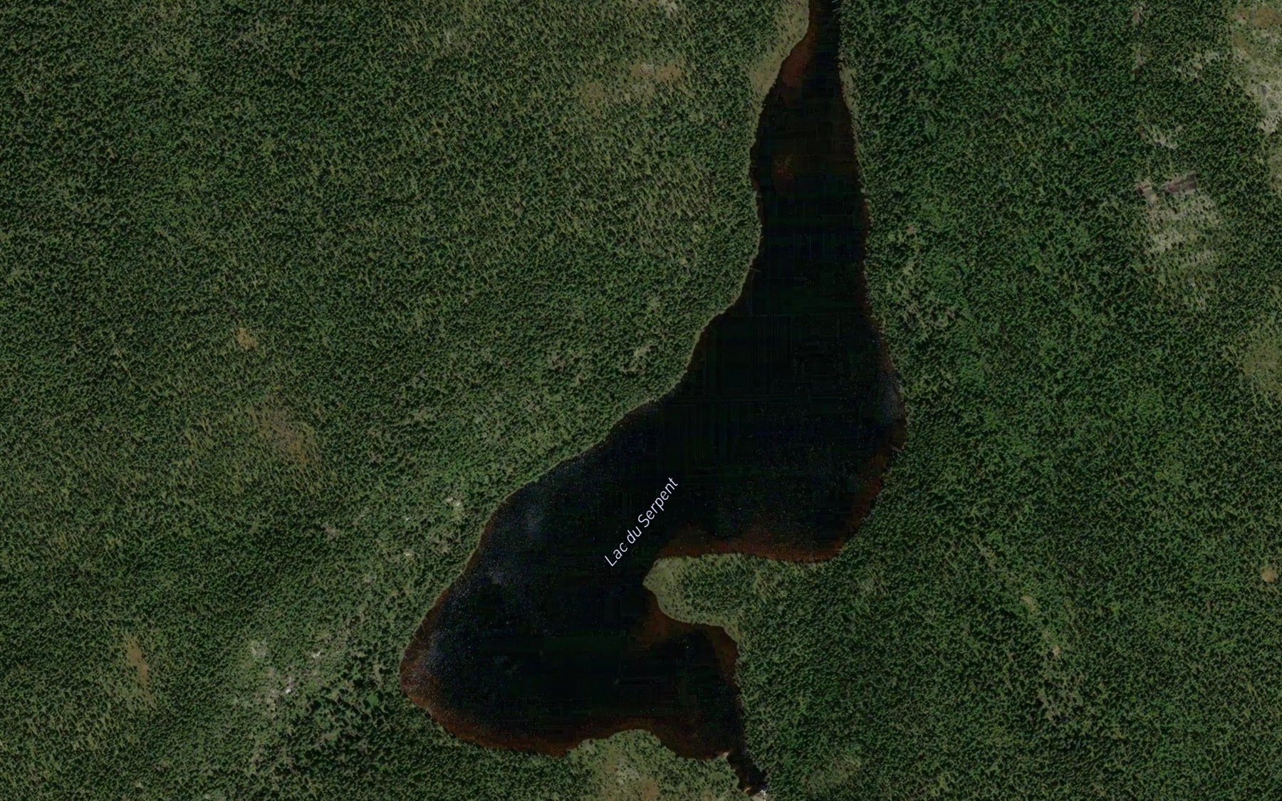 Satellite map of the Lac du Serpent