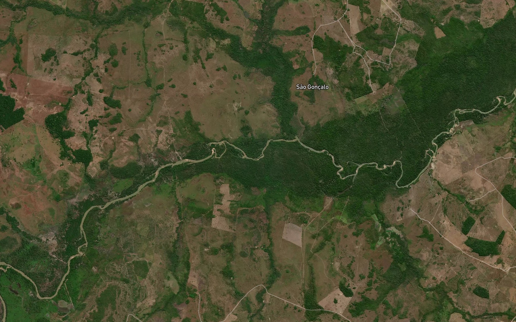 Satellite map of the Corrego Matinha