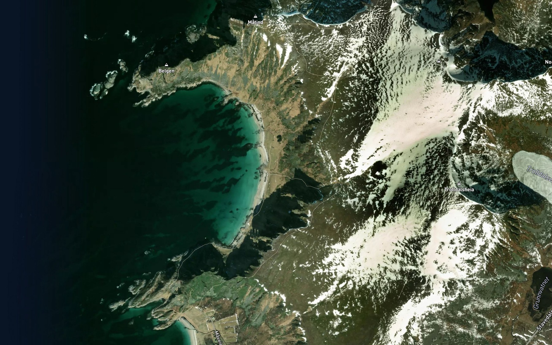 Satellite map of the Sorelva