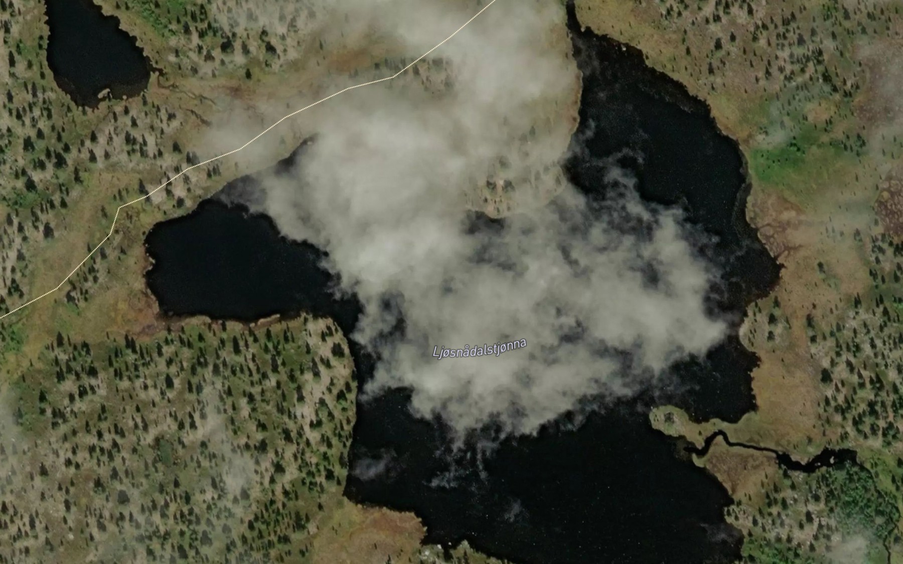 Satellite map of the Ljosnadalstjorna