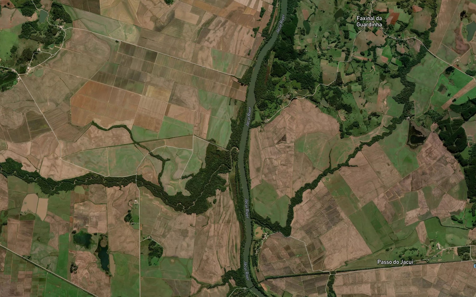 Satellite map of the Rio Vacacai-Mirim