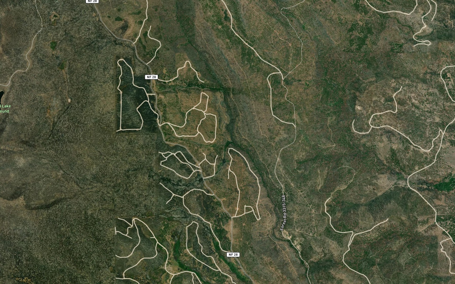 Satellite map of the Cold Creek