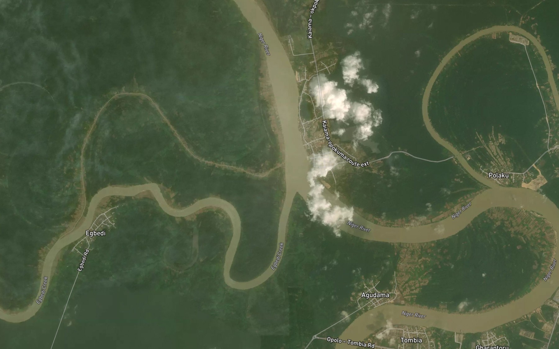 Satellite map of the Oromatoro Creek