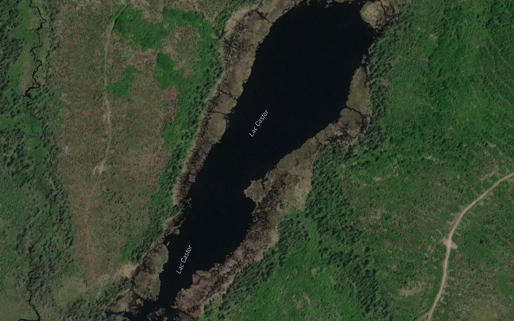 Satellite map of the Lac Castor