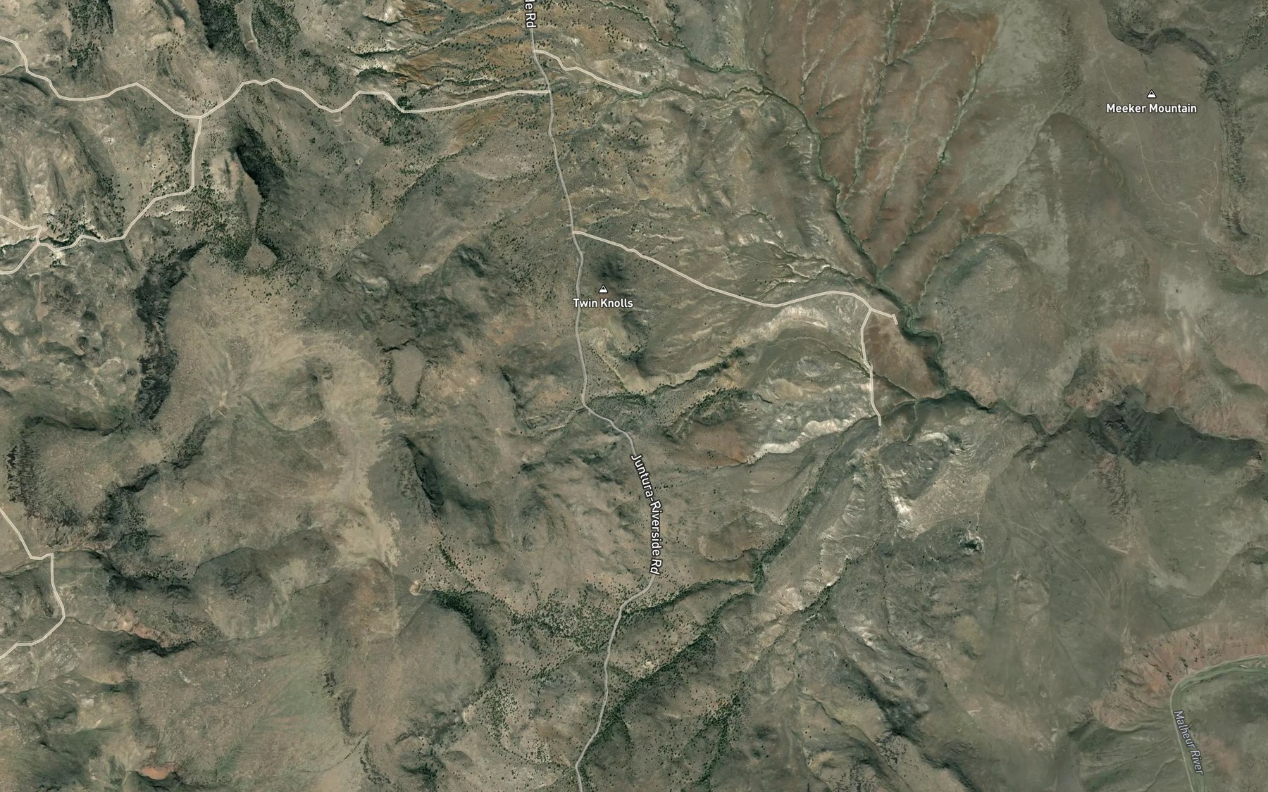 Satellite map of the Twin Knolls Spring