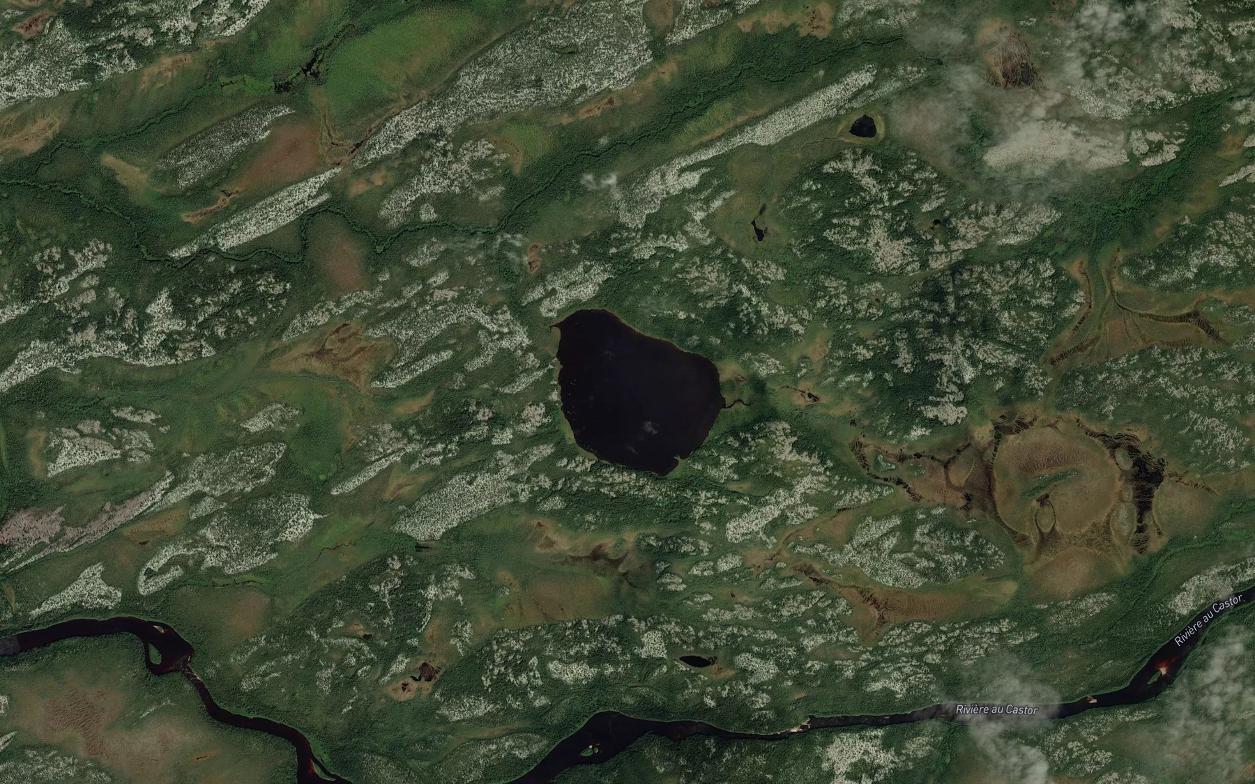 Satellite map of the Lac Aamiskuikupuch