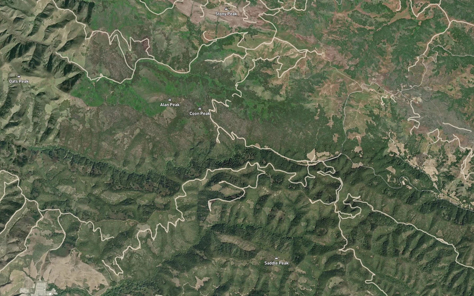 Satellite map of the Glenrose Spring