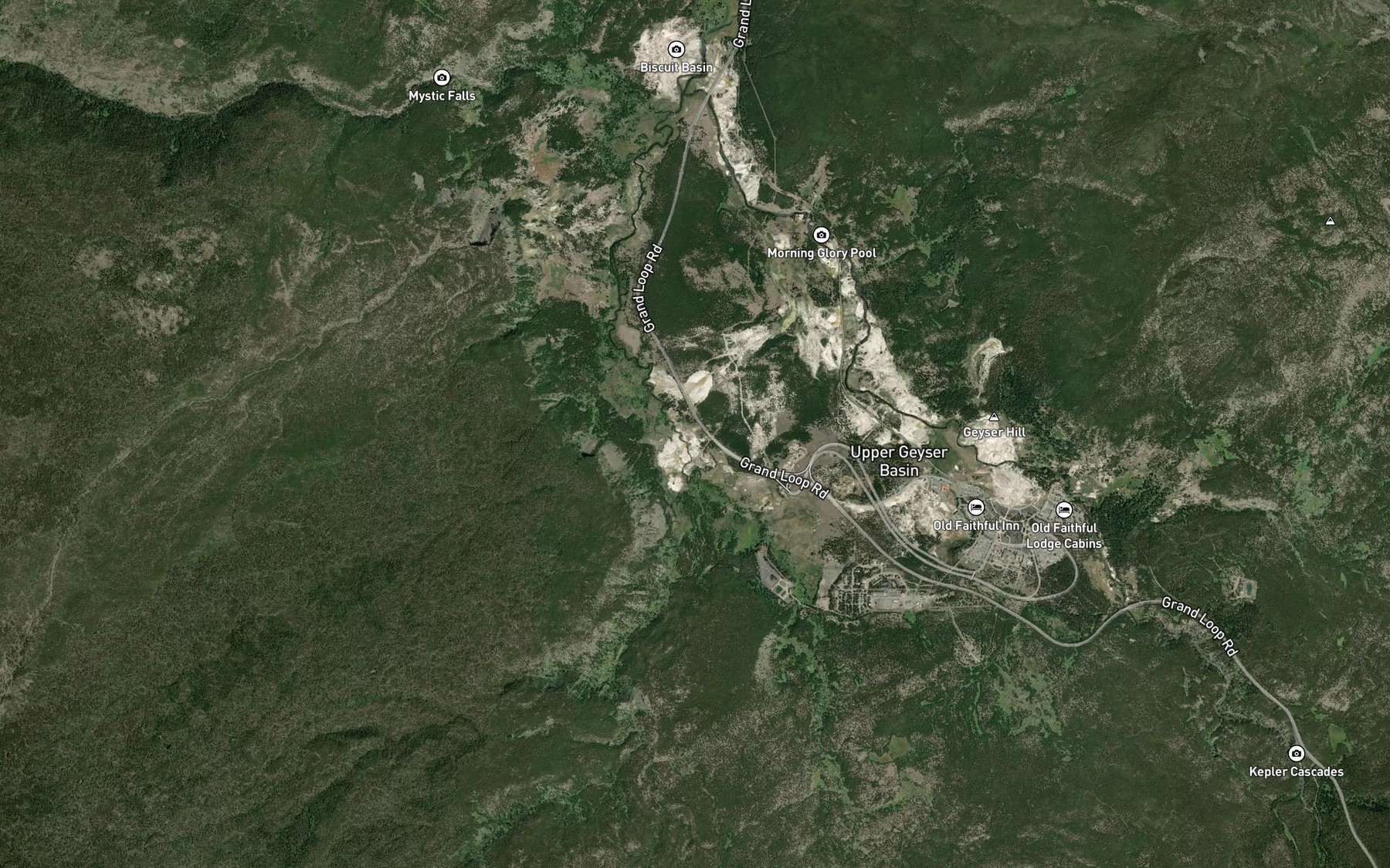 Satellite map of the Handkerchief Pool