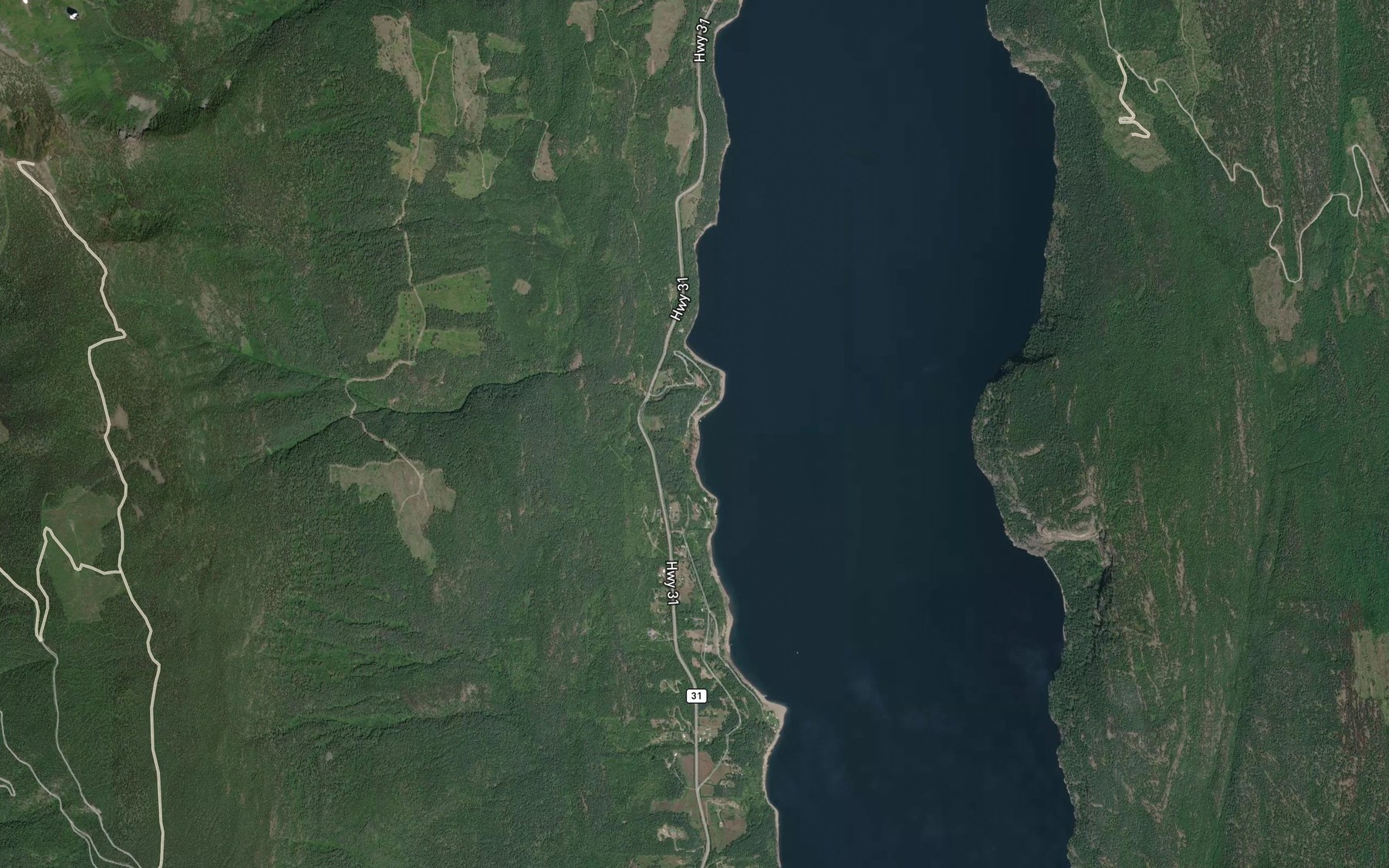 Satellite map of the Crystal Creek