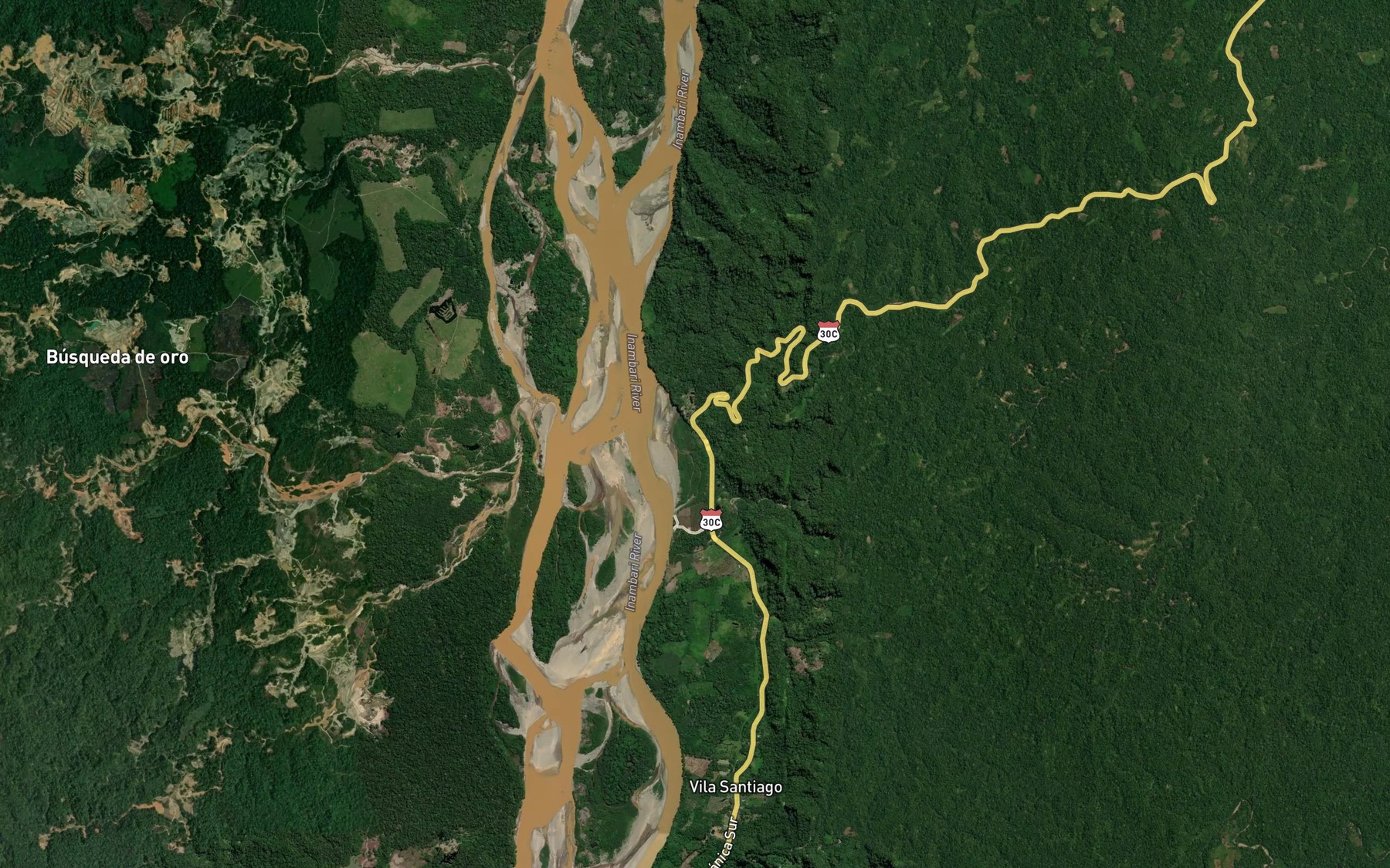 Satellite map of the Quebrada Avispa