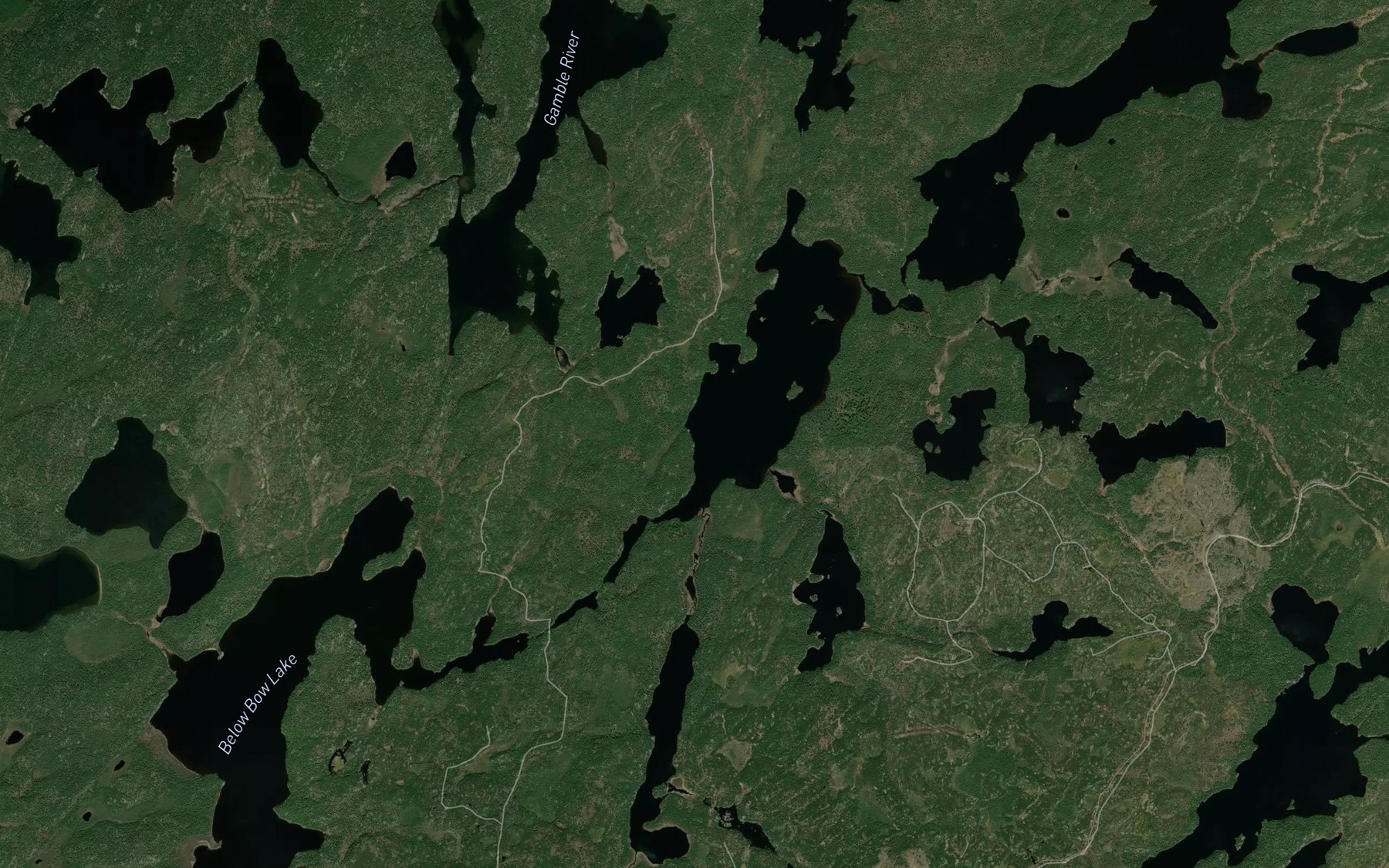 Satellite map of the Highland Creek