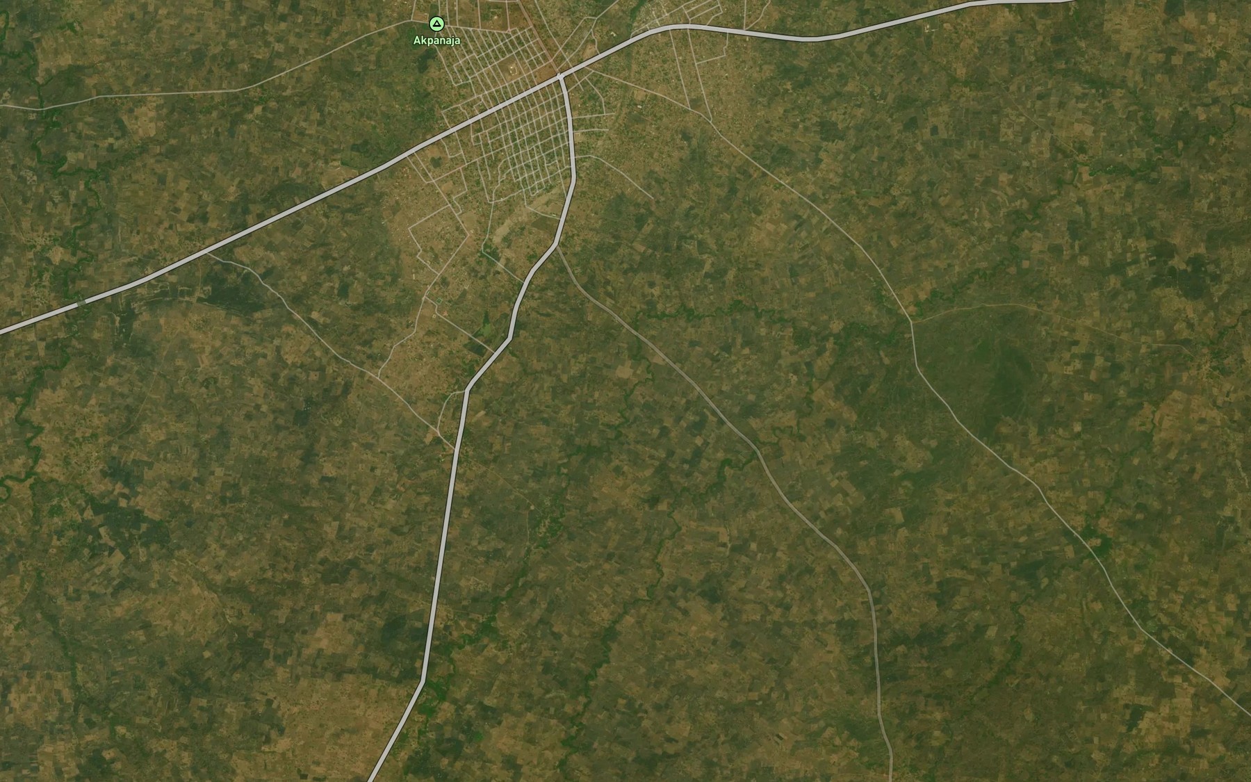 Satellite map of the Atukpu River