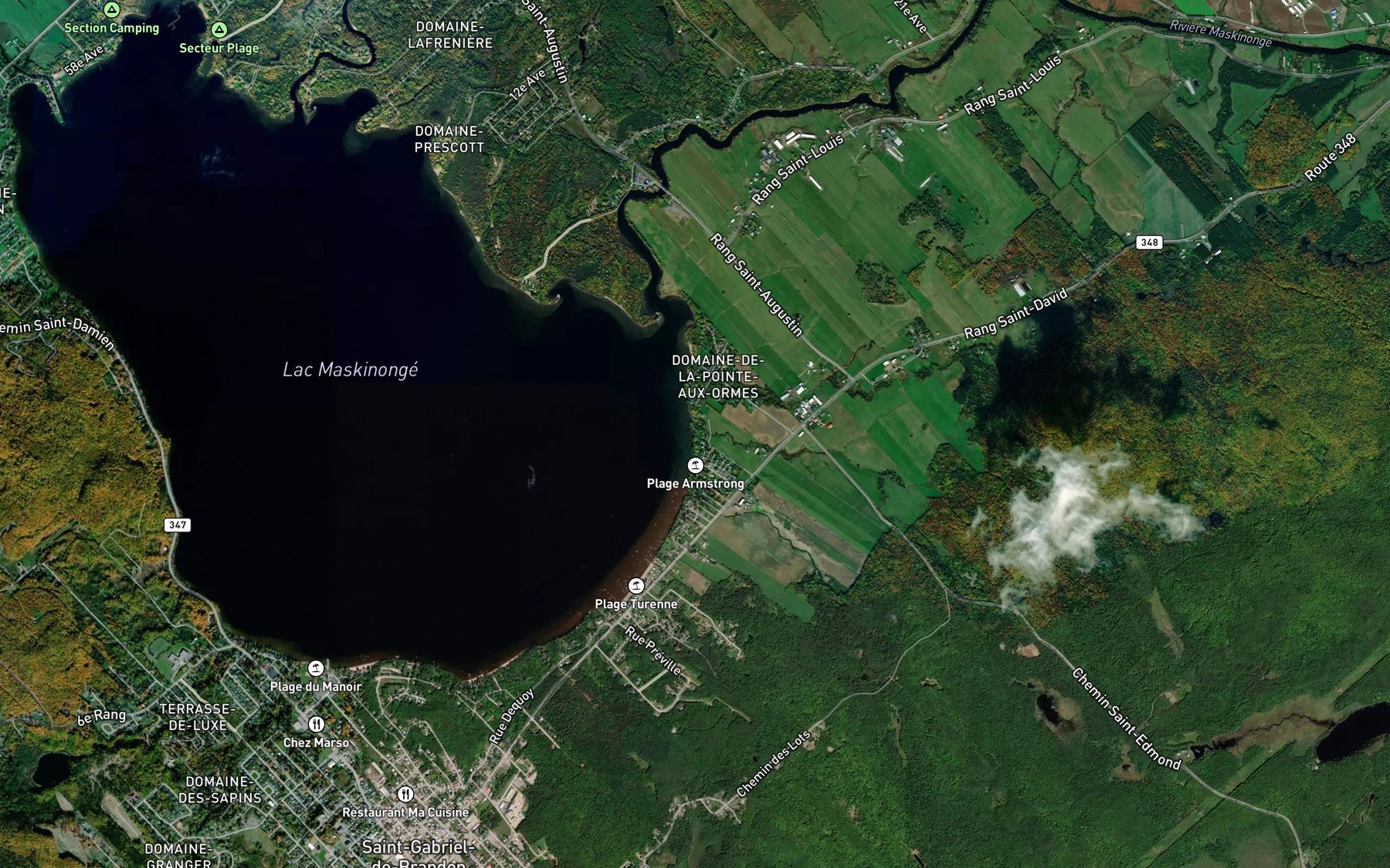 Satellite map of the Ruisseau Hersey