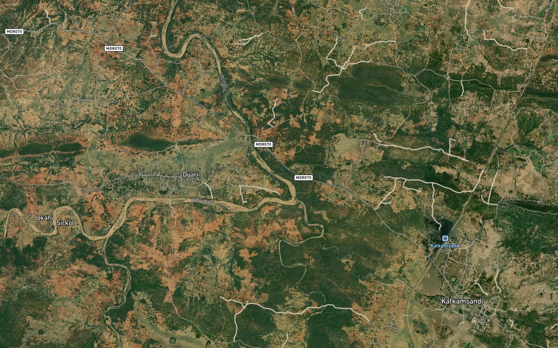 Satellite map of the Kamaldaha Nadi