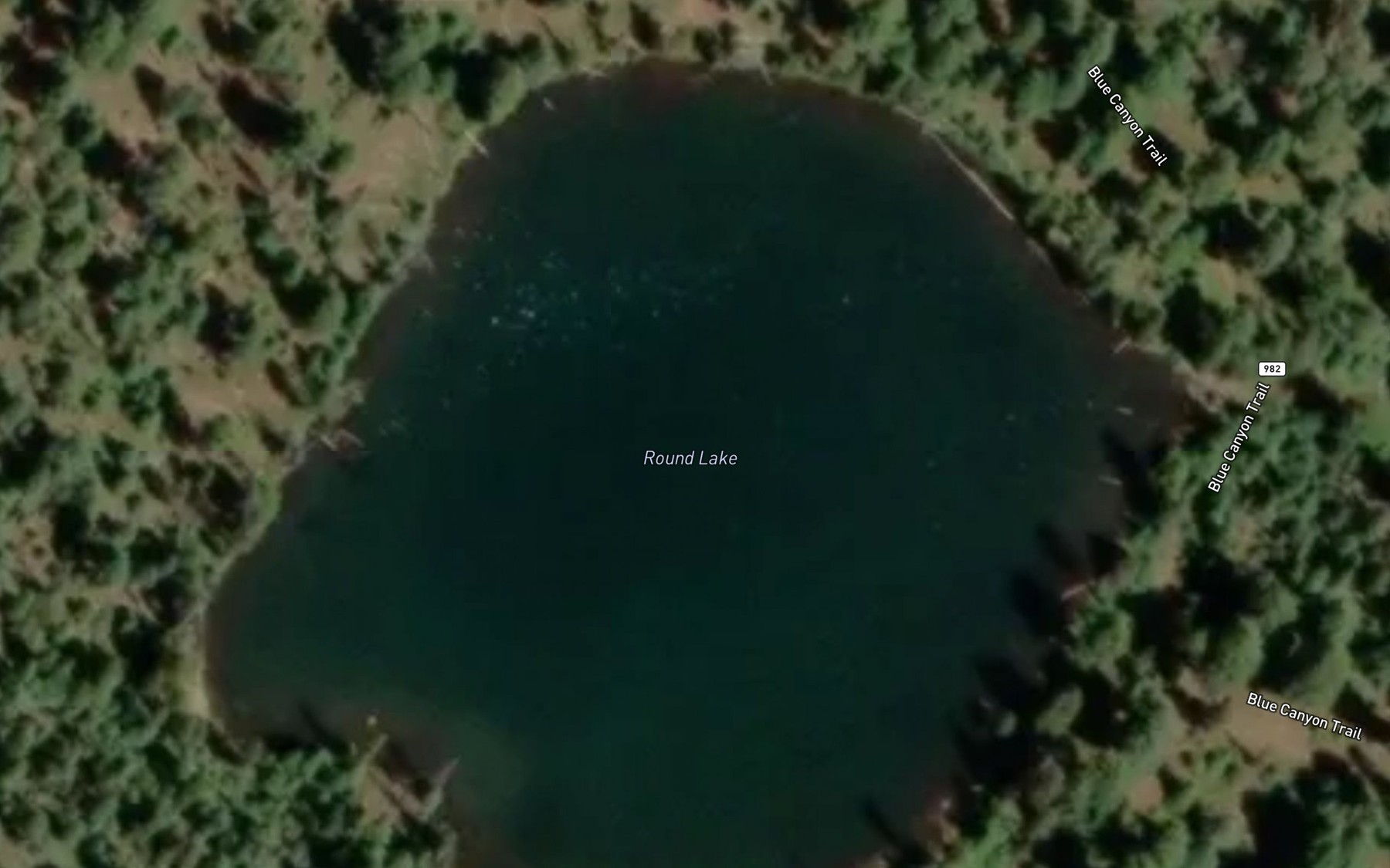 Satellite map of the Round Lake