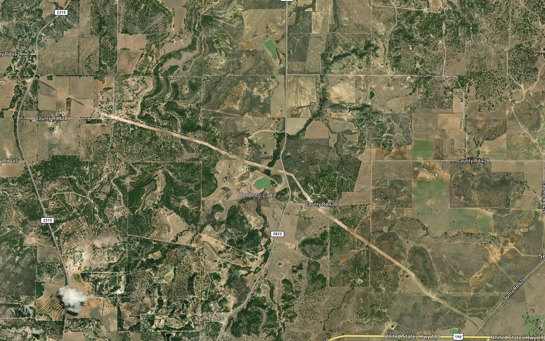 Satellite map of the Soil Conservation Service Site 1 Lake