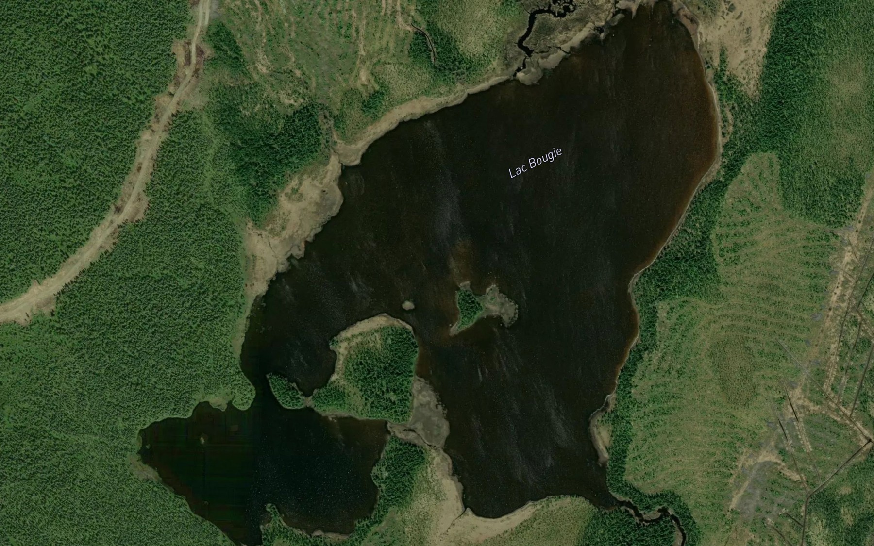 Satellite map of the Lac Bougie