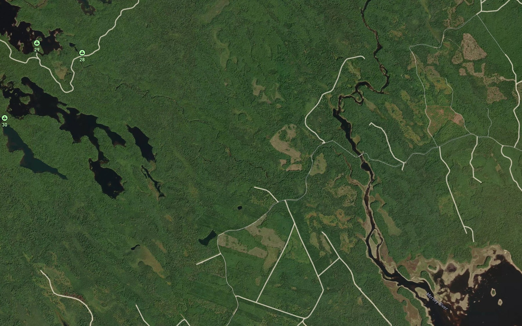 Satellite map of the Red Brook