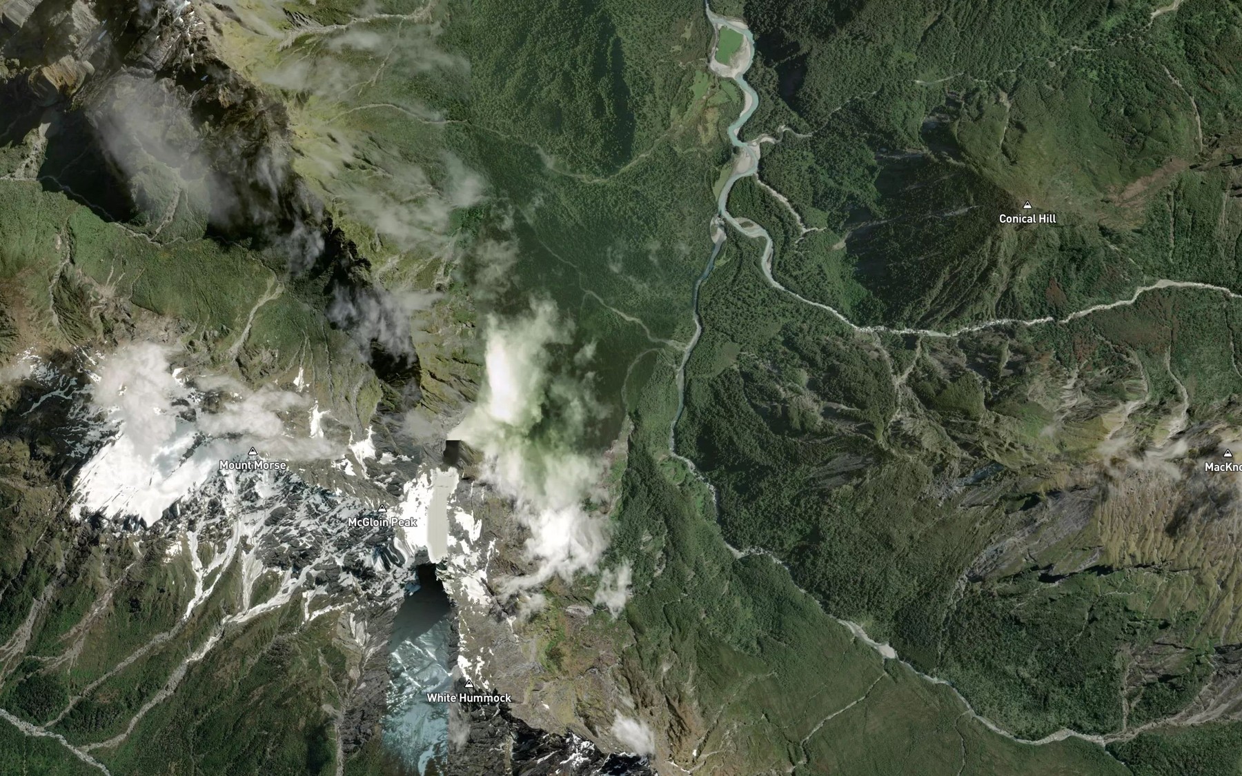 Satellite map of the Tui Creek