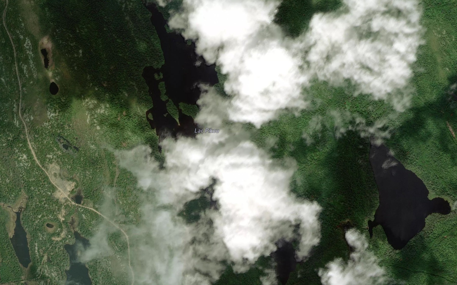 Satellite map of the Lac Pikou