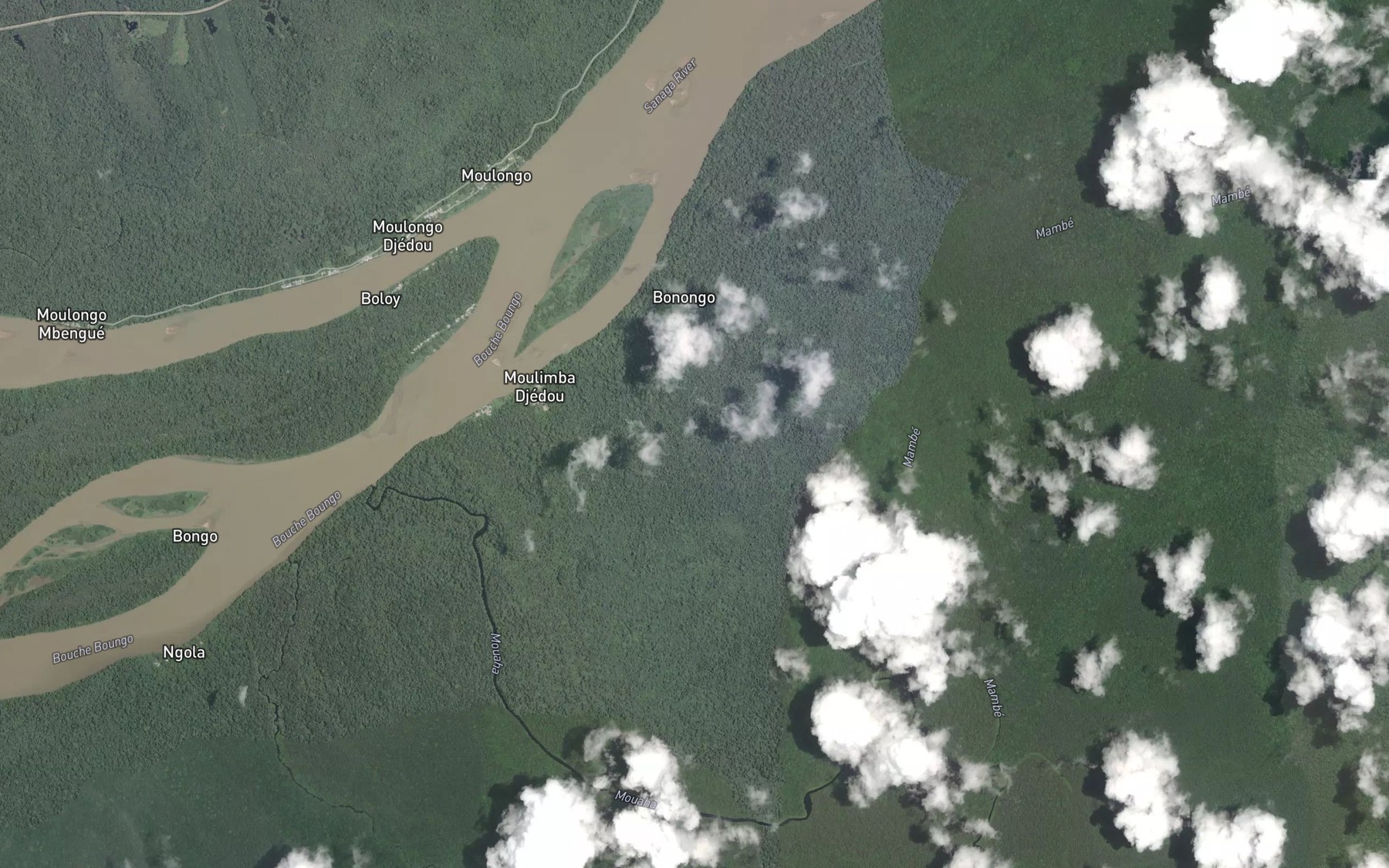 Satellite map of the Mouaha