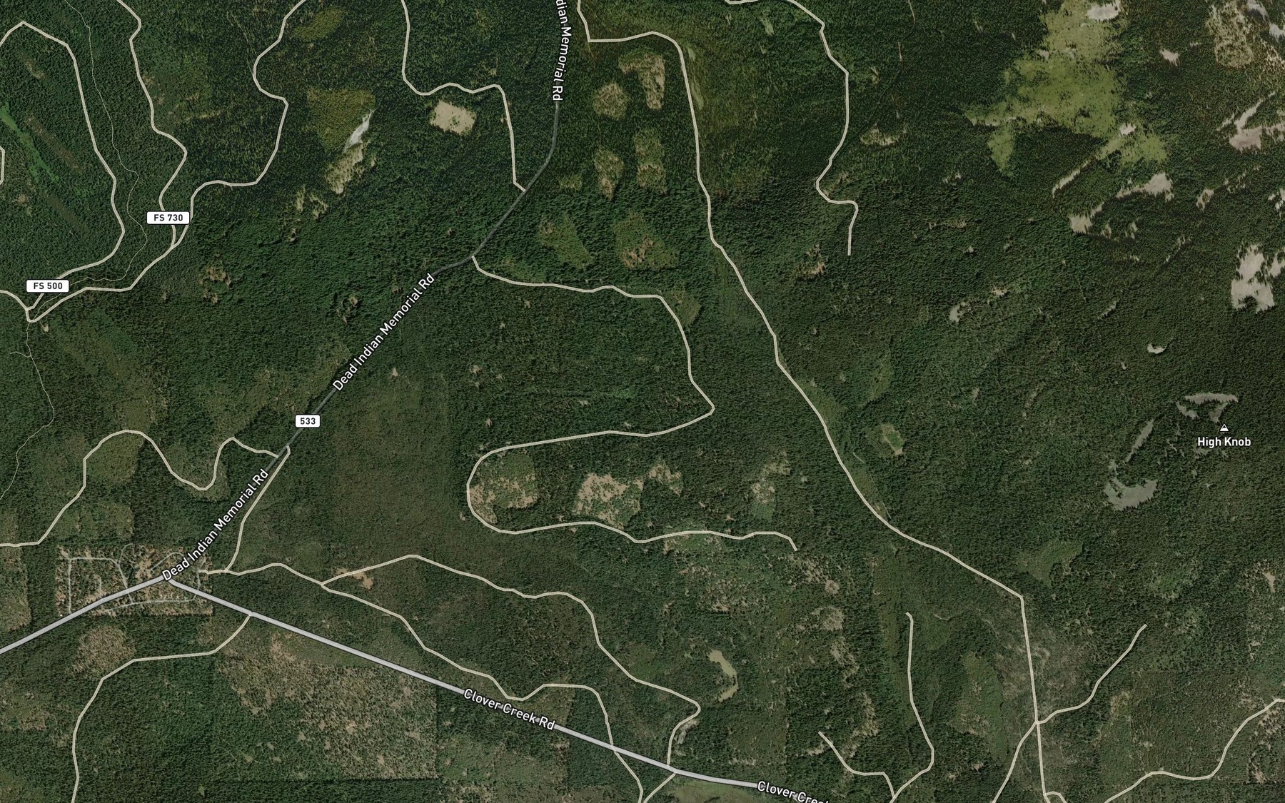 Satellite map of the Crystalline Spring