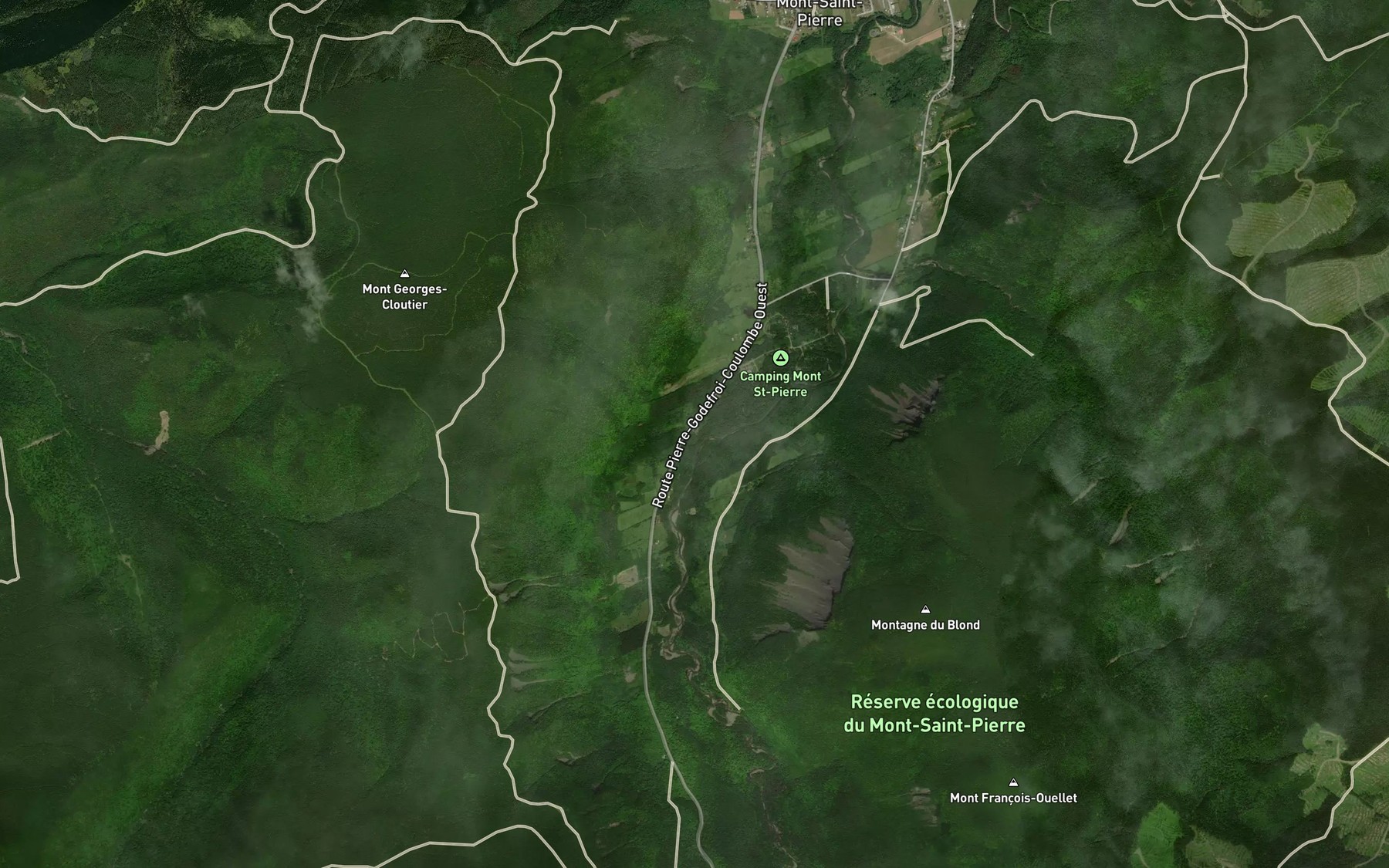 Satellite map of the Coulee de la Cabane
