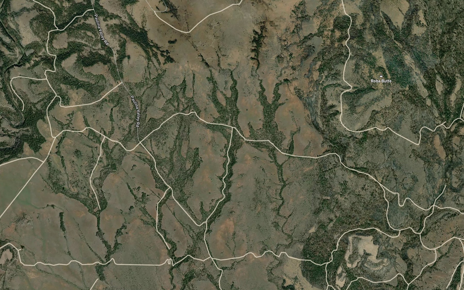 Satellite map of the Doe Reservoir