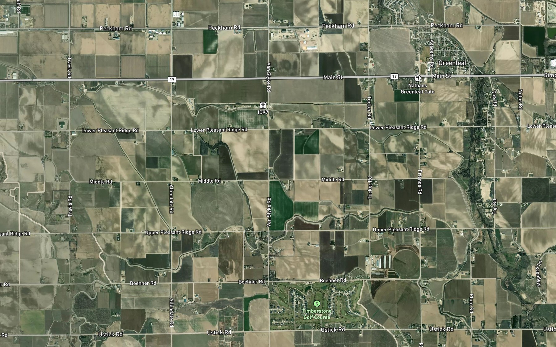 Satellite map of the Lower Bartlett Lateral