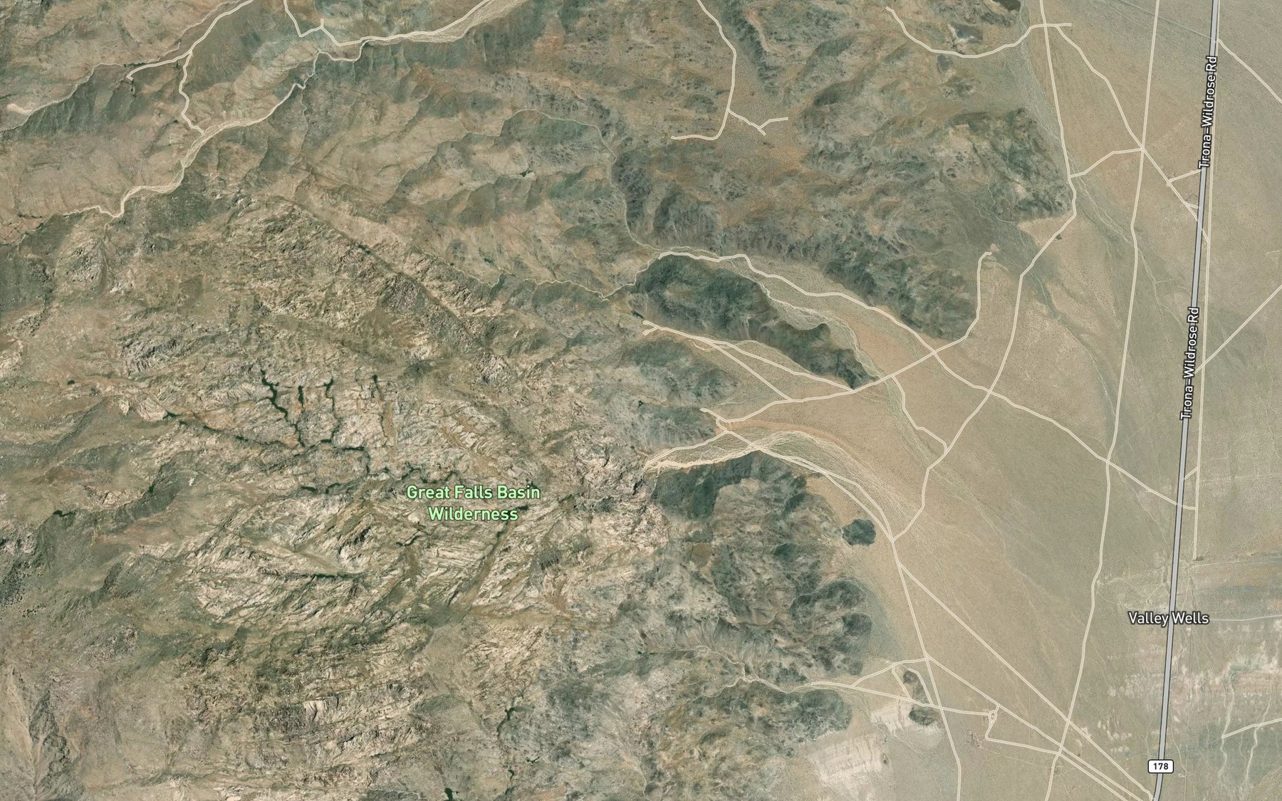 Satellite map of the Mumford Springs
