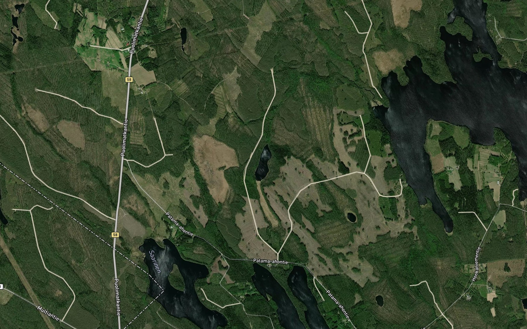 Satellite map of the Emuulampi
