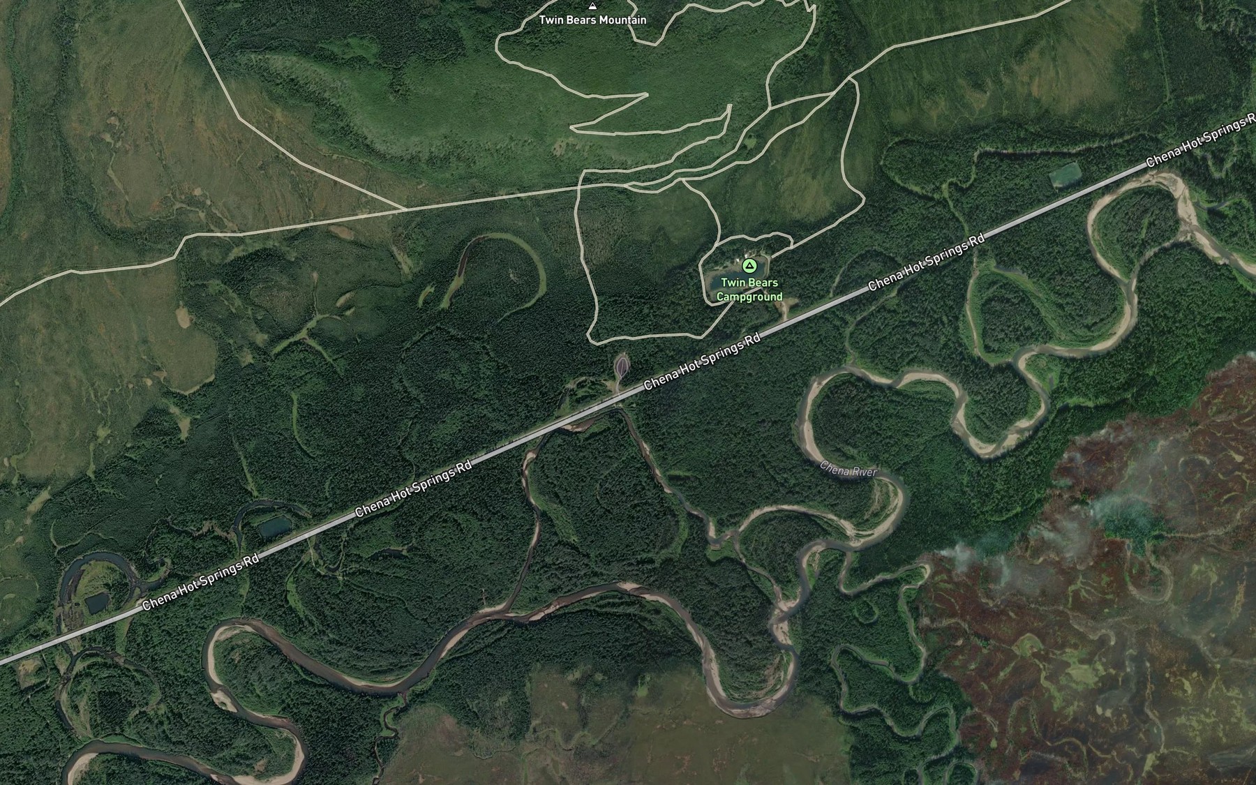 Satellite map of the Hodgins Slough