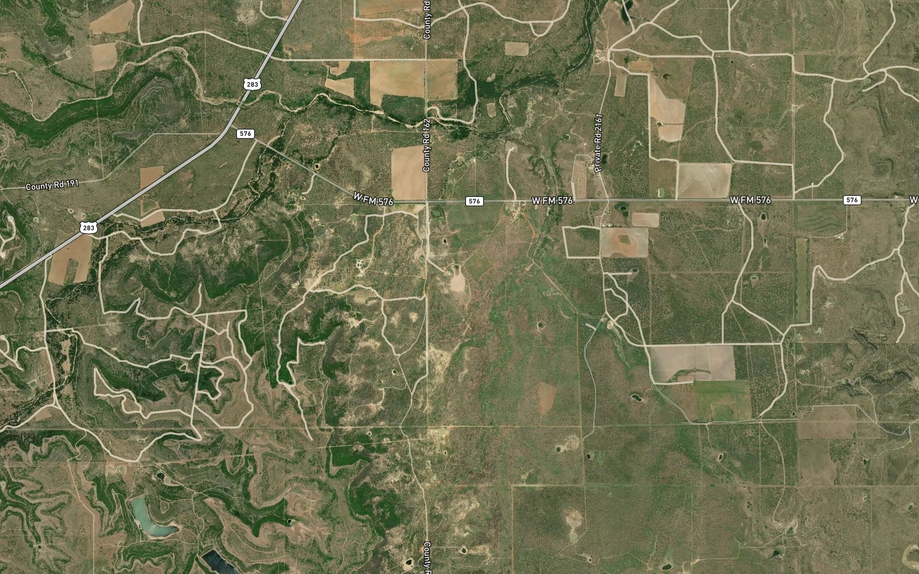 Satellite map of the Snyder Lake
