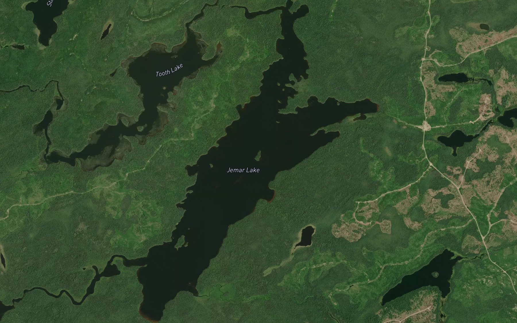 Satellite map of the Jemar Lake