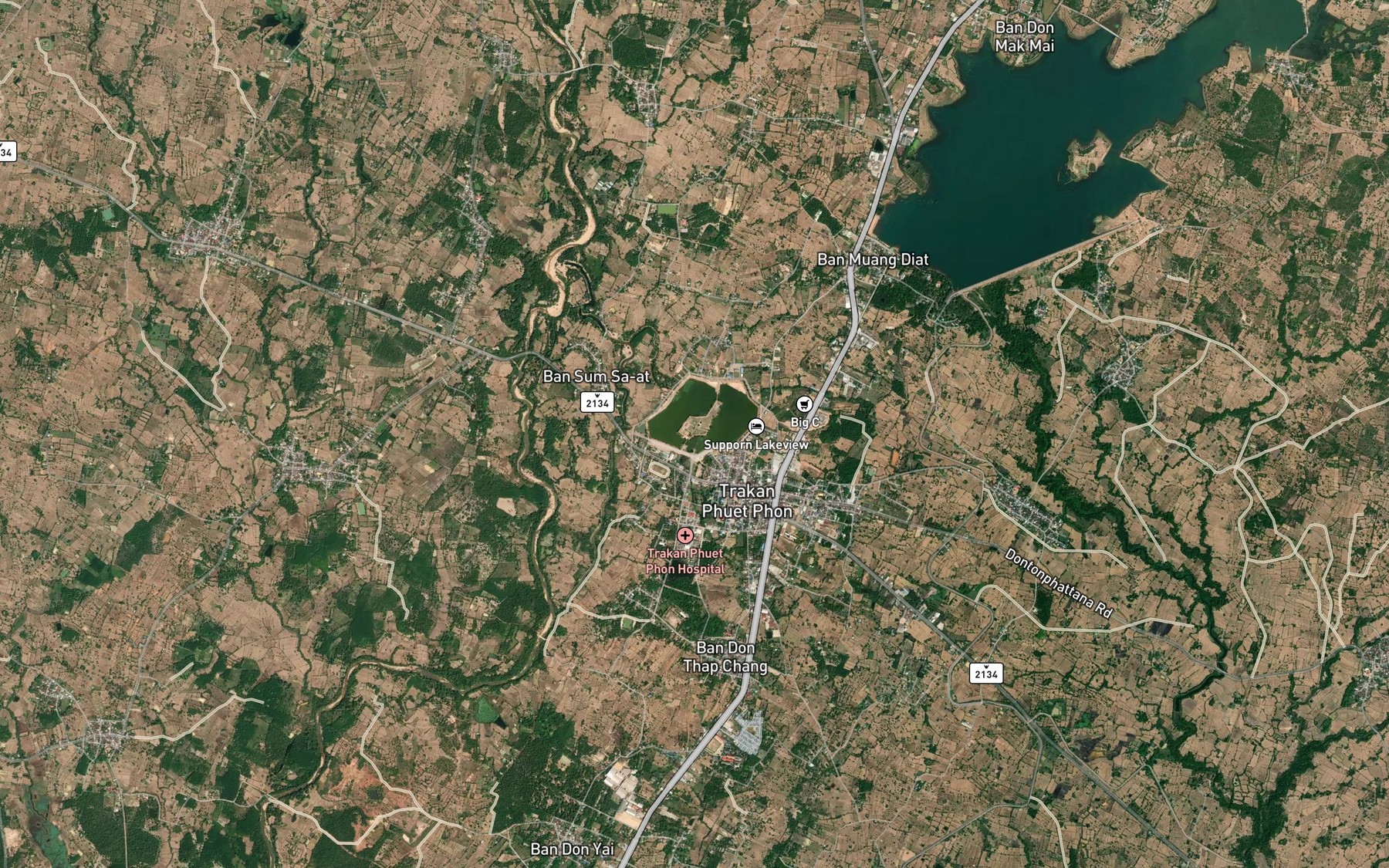 Satellite map of the Nong Khulu