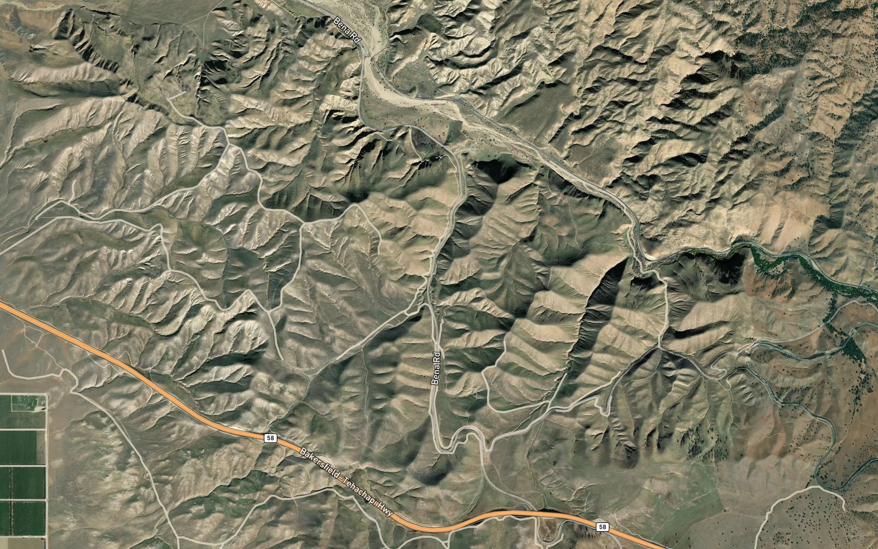 Satellite map of the Haypress Spring