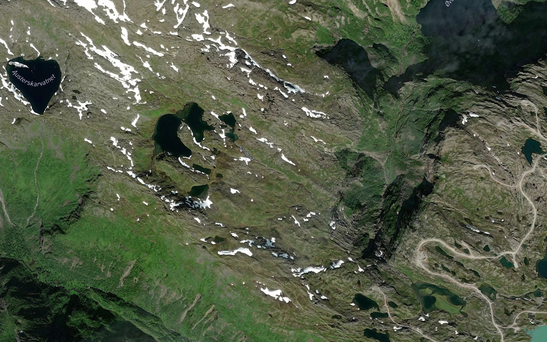 Satellite map of the Sandelva