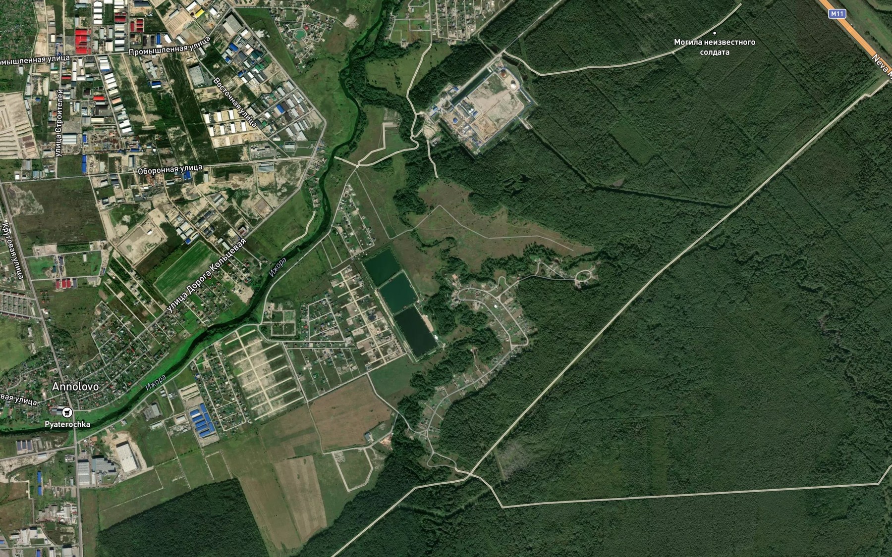 Satellite map of the Polisarka