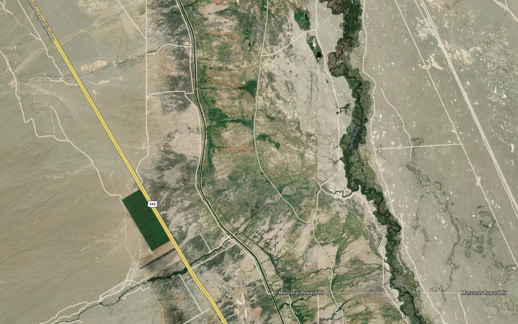 Satellite map of the Stevens Canal