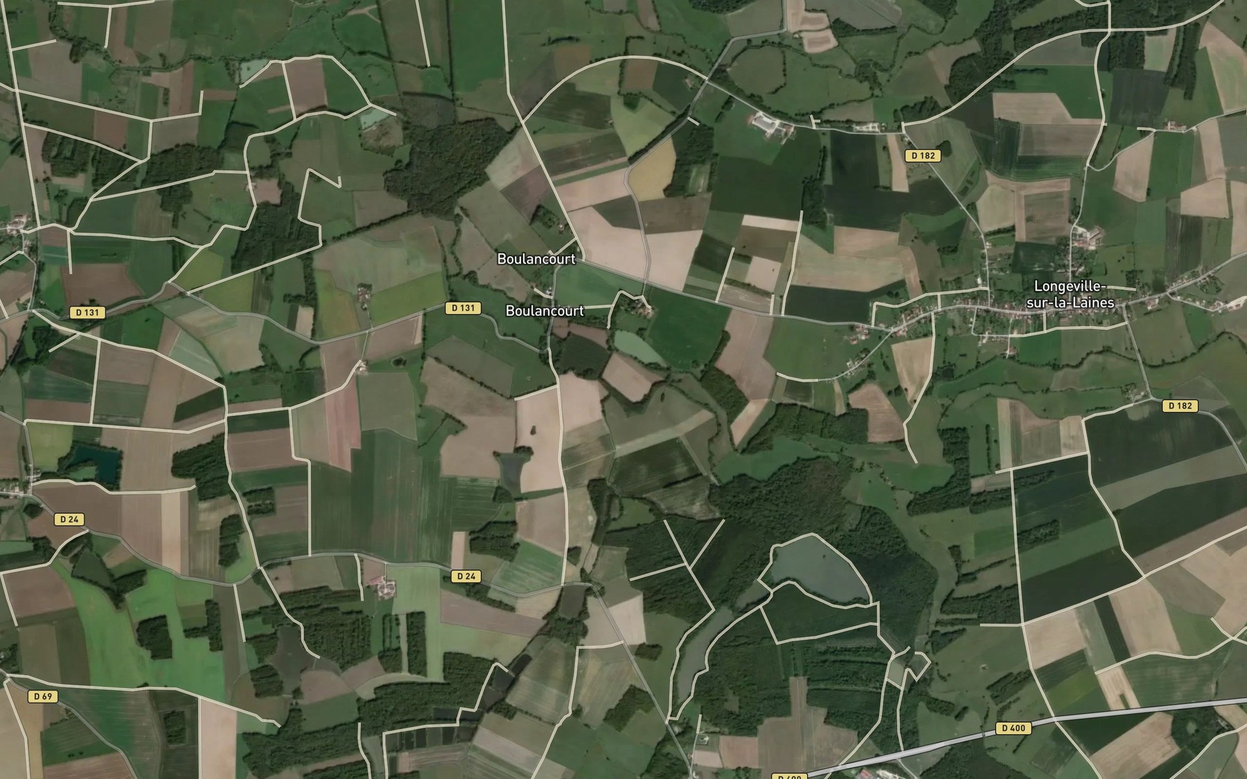 Satellite map of the Les Noues d'Amances