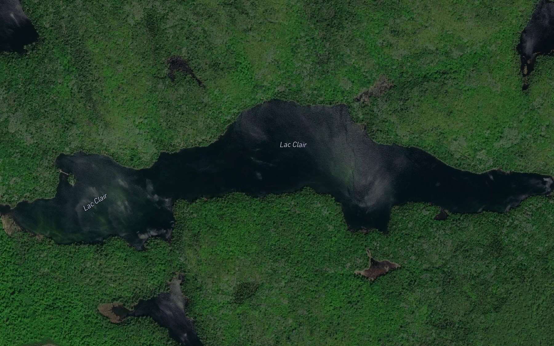 Satellite map of the Lac Clair