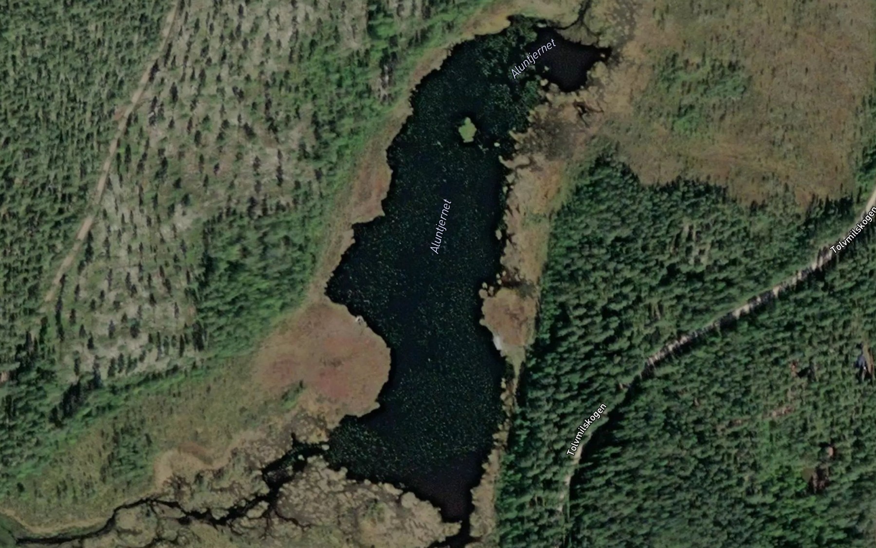 Satellite map of the Aluntjern