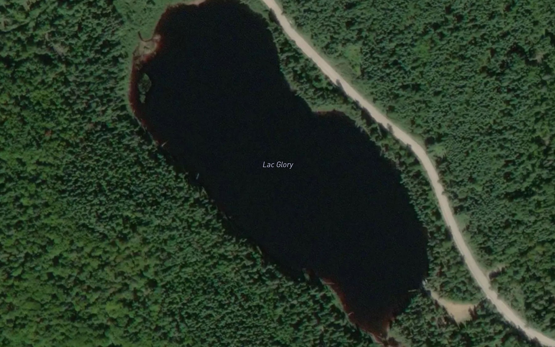 Satellite map of the Lac Glory