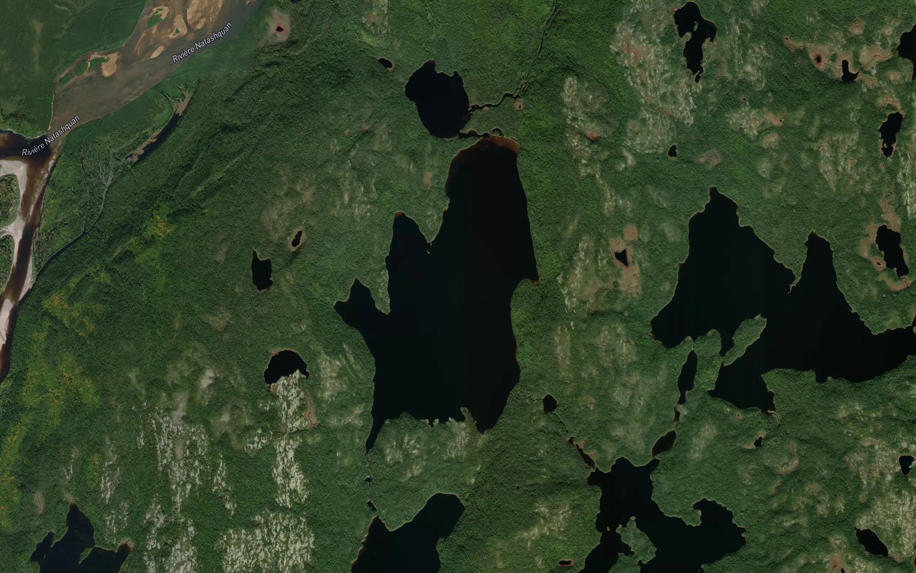 Satellite map of the Lac Kukames