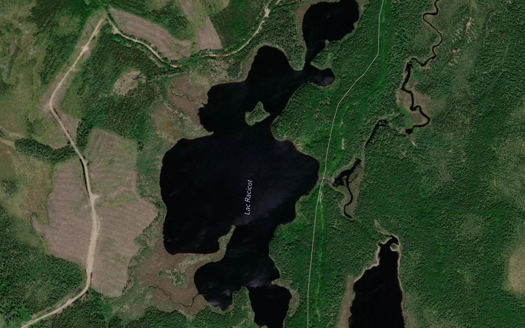 Satellite map of the Lac Racicot