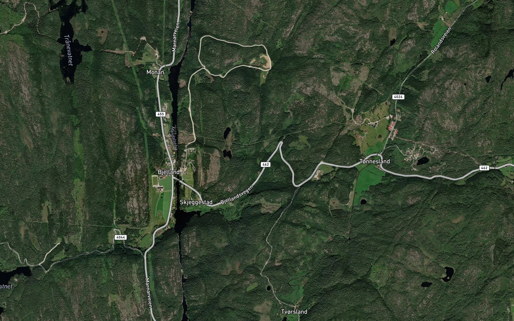 Satellite map of the Ornebekken