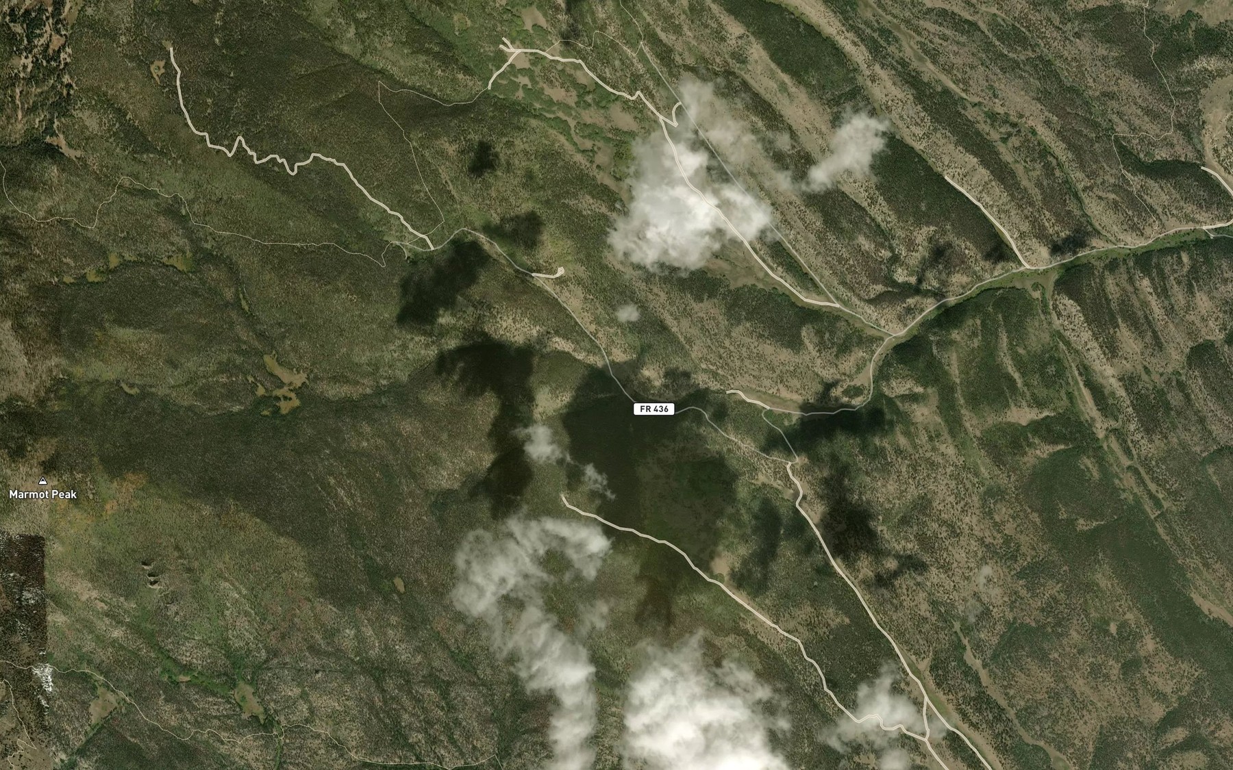 Satellite map of the South Fork Salt Creek