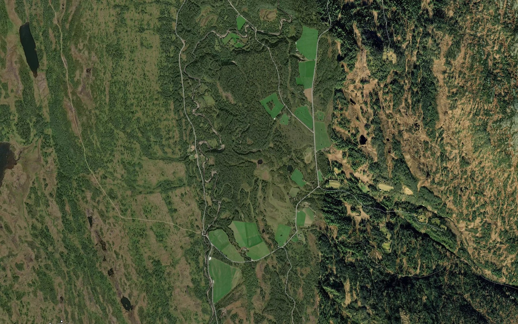 Satellite map of the Kjotrodstjorna