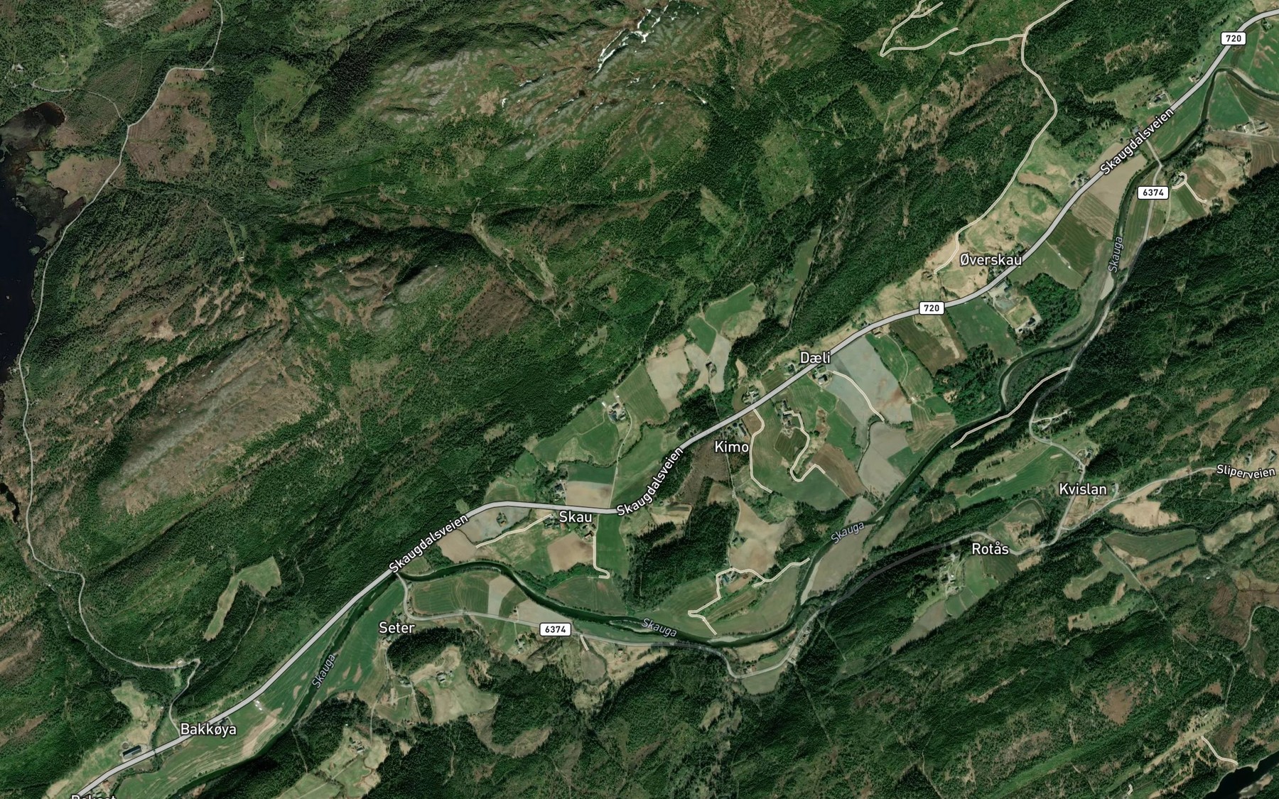 Satellite map of the Trobekken