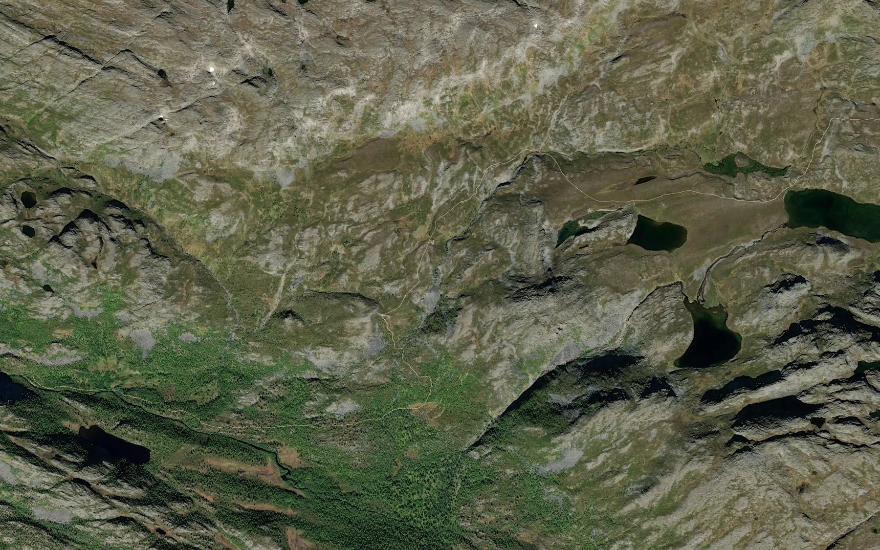 Satellite map of the Ruossalanjajakka